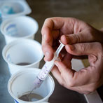 Carla Murdoch at work in her studio 2019